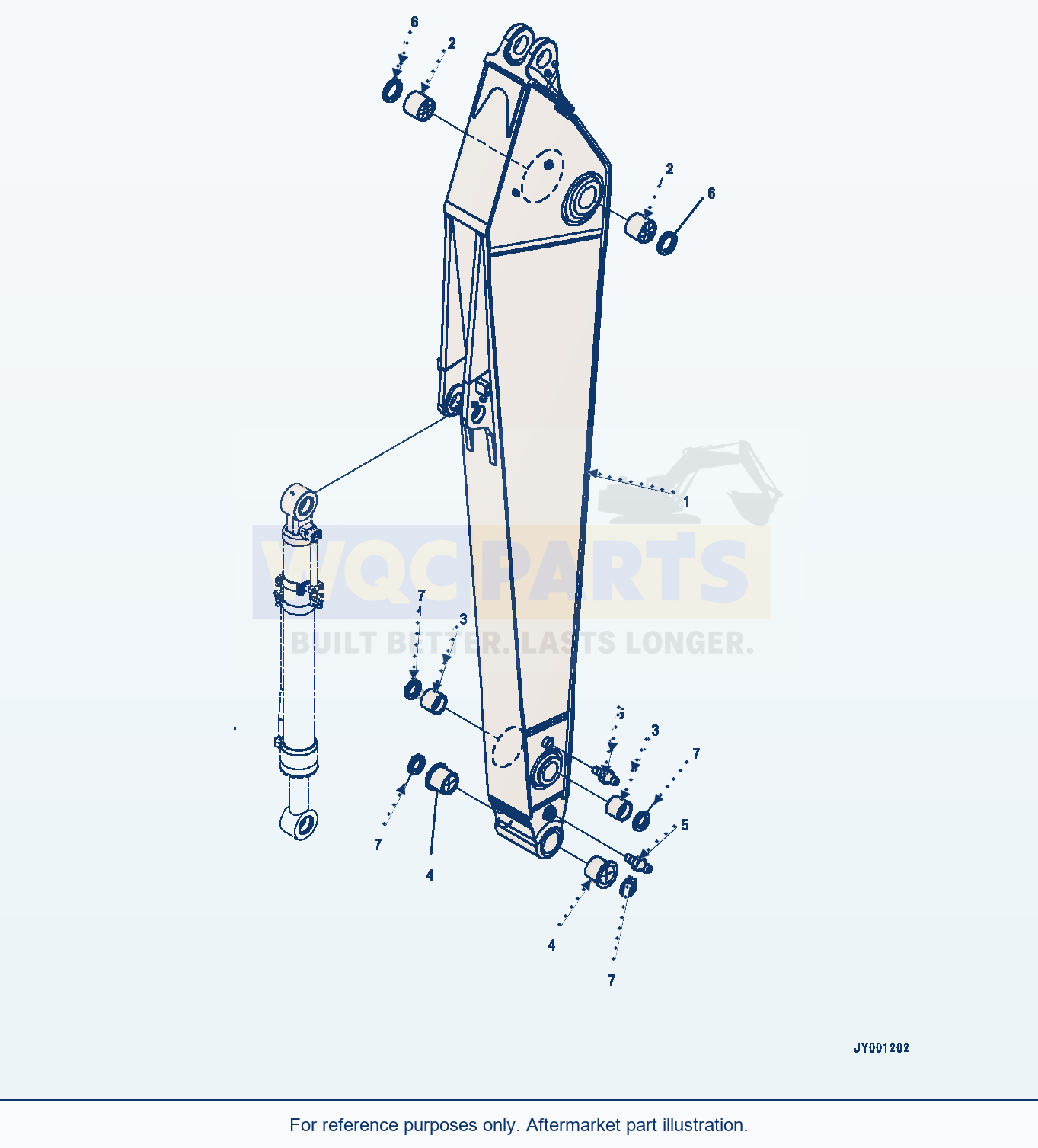 Komatsu PC300LC-8 Arm, 4000mm — Arm, Arm And Bushing (#60001-) parts diagram
