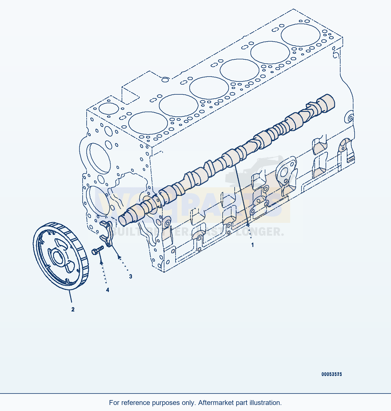 Komatsu PC350-8 Camshaft (#26852077-) parts diagram