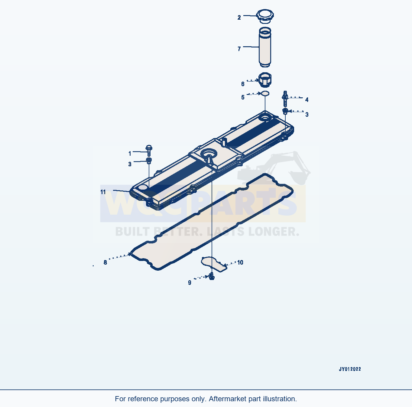 Komatsu PC350-8 Cylinder Head Cover (#26852077-) (Avc00-001001) parts diagram
