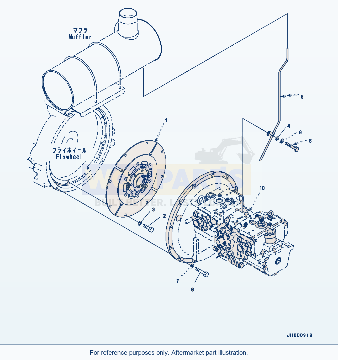 Komatsu PC350-8 Damper, (#60001-61304) parts diagram