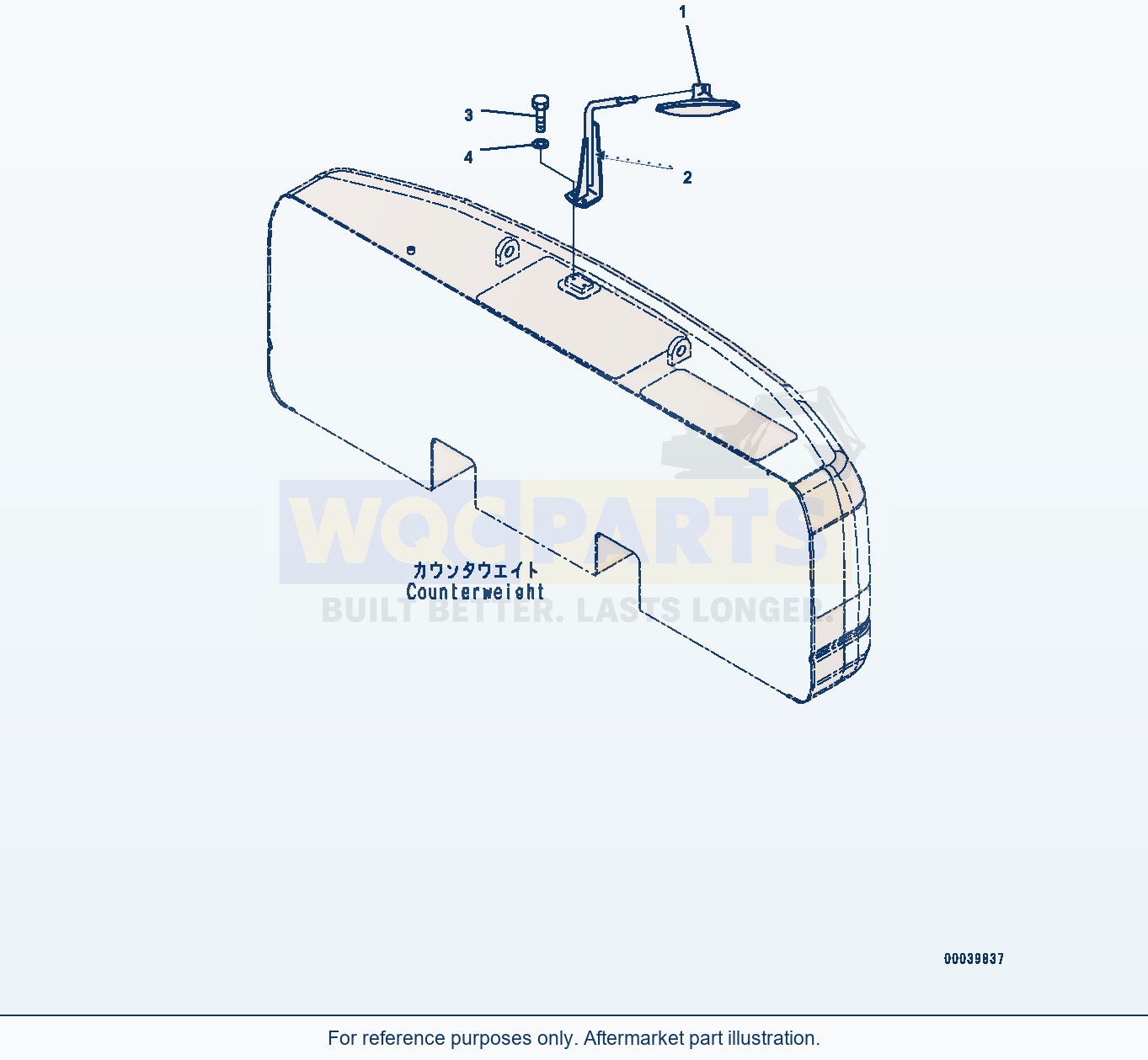 Komatsu PC350-8 Rear Under View Mirror (#60001-) parts diagram