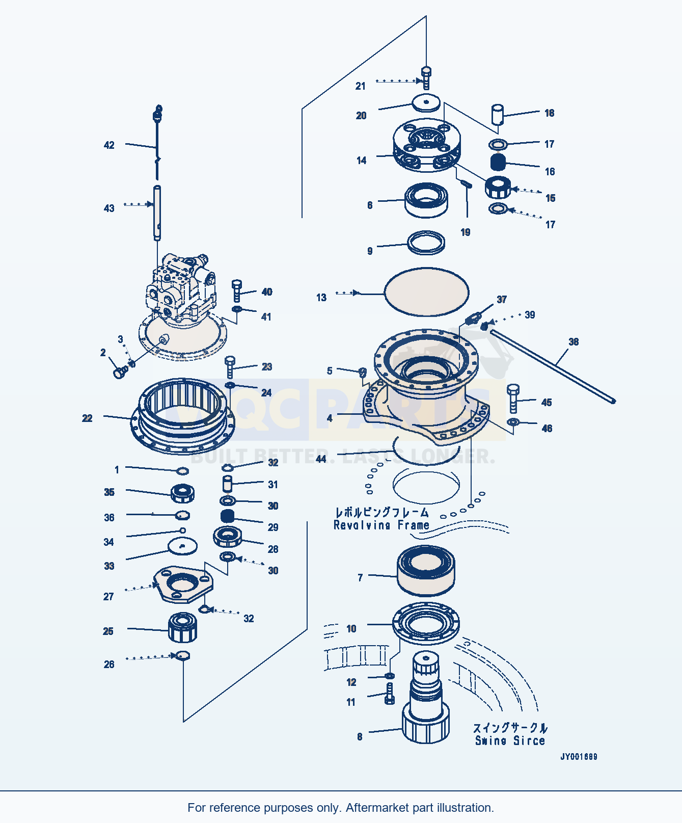 Komatsu PC350-8 Swing Machinery And Motor (#61501-) parts diagram