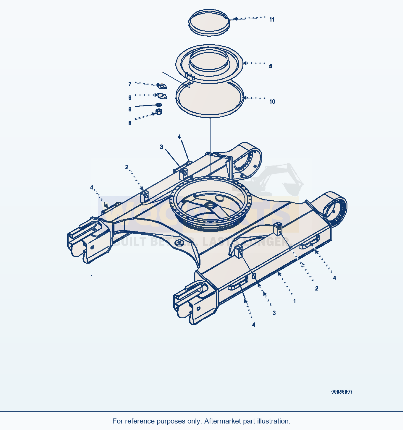 Komatsu PC350-8 Track Frame (#60001-) parts diagram