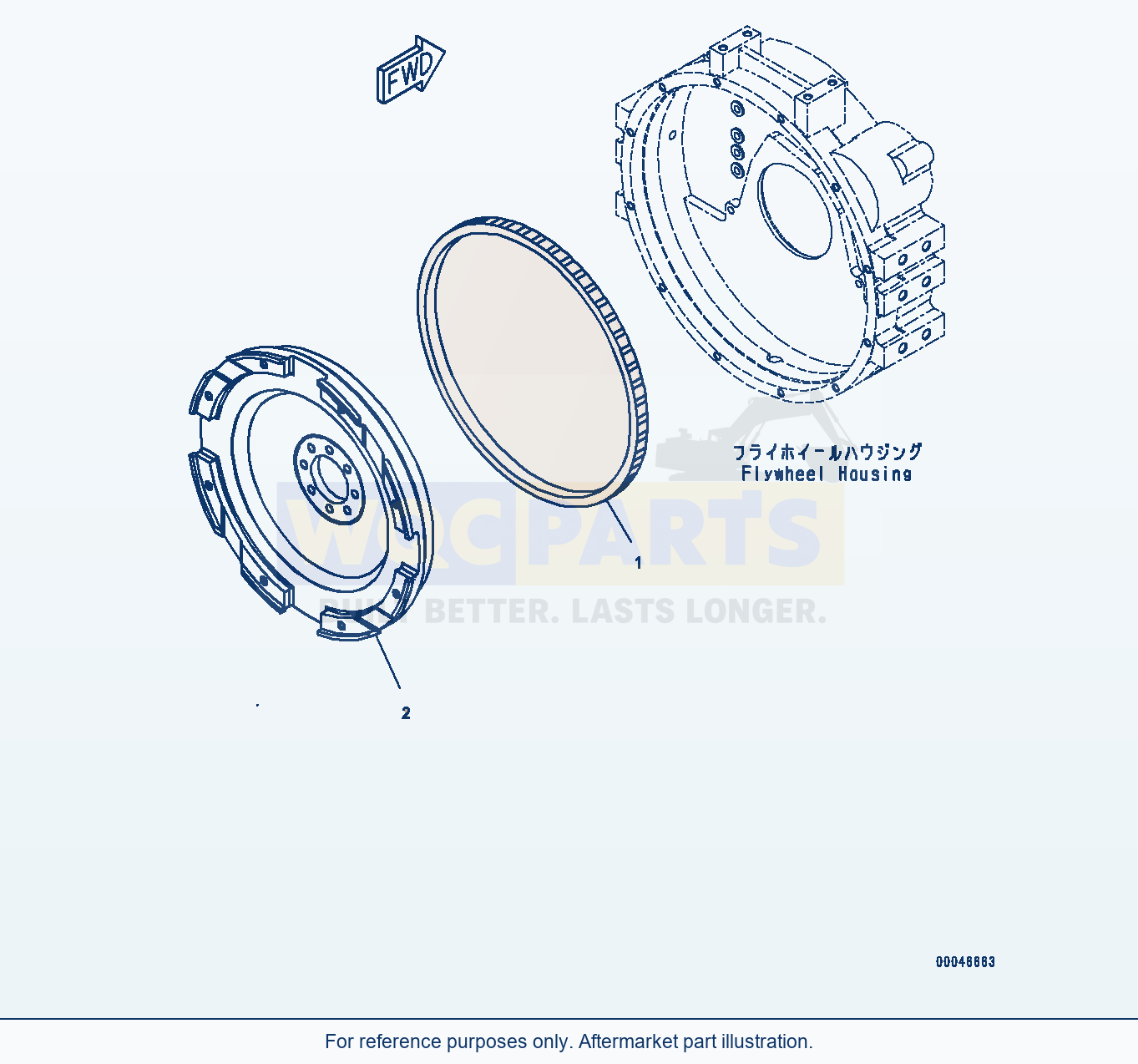 Komatsu PC350LC-8 Flywheel (#26865089-) (Afw00-002001) parts diagram