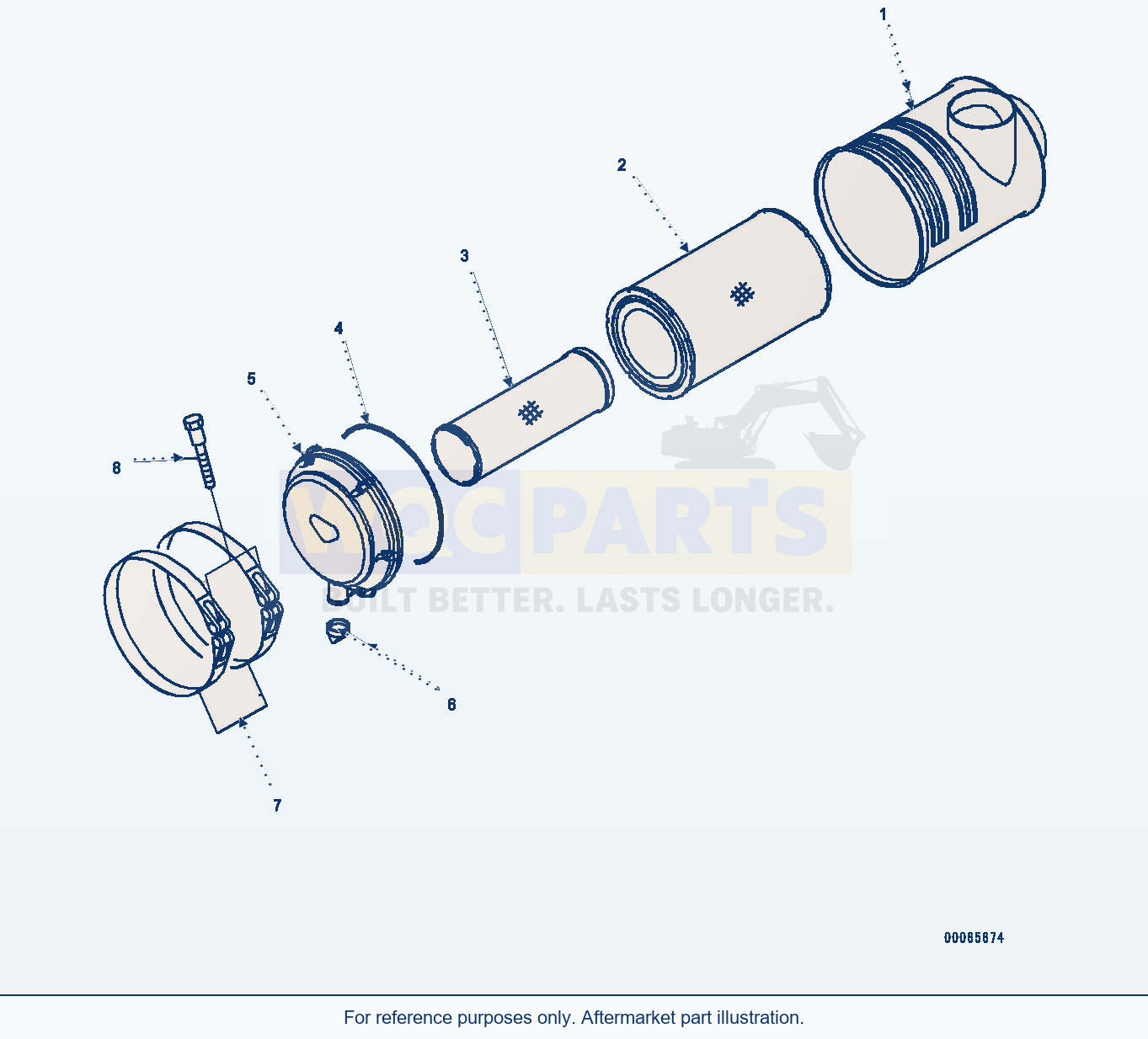 Komatsu PC350LC-8 Air Cleaner (#26852077-) parts diagram