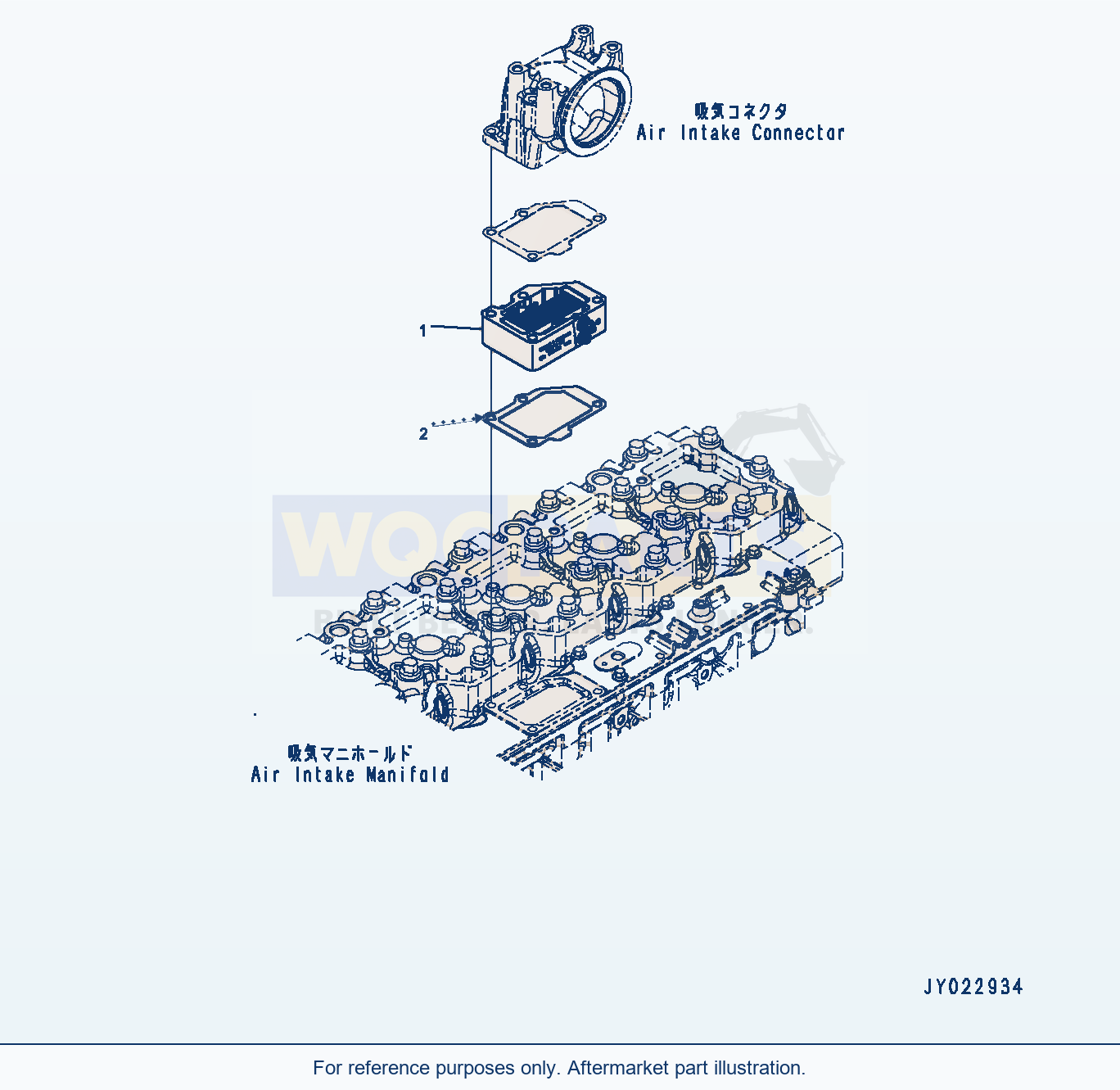 Komatsu PC350LC-8 Air Intake Heater (#26852077-) (Aah00-001001) parts diagram