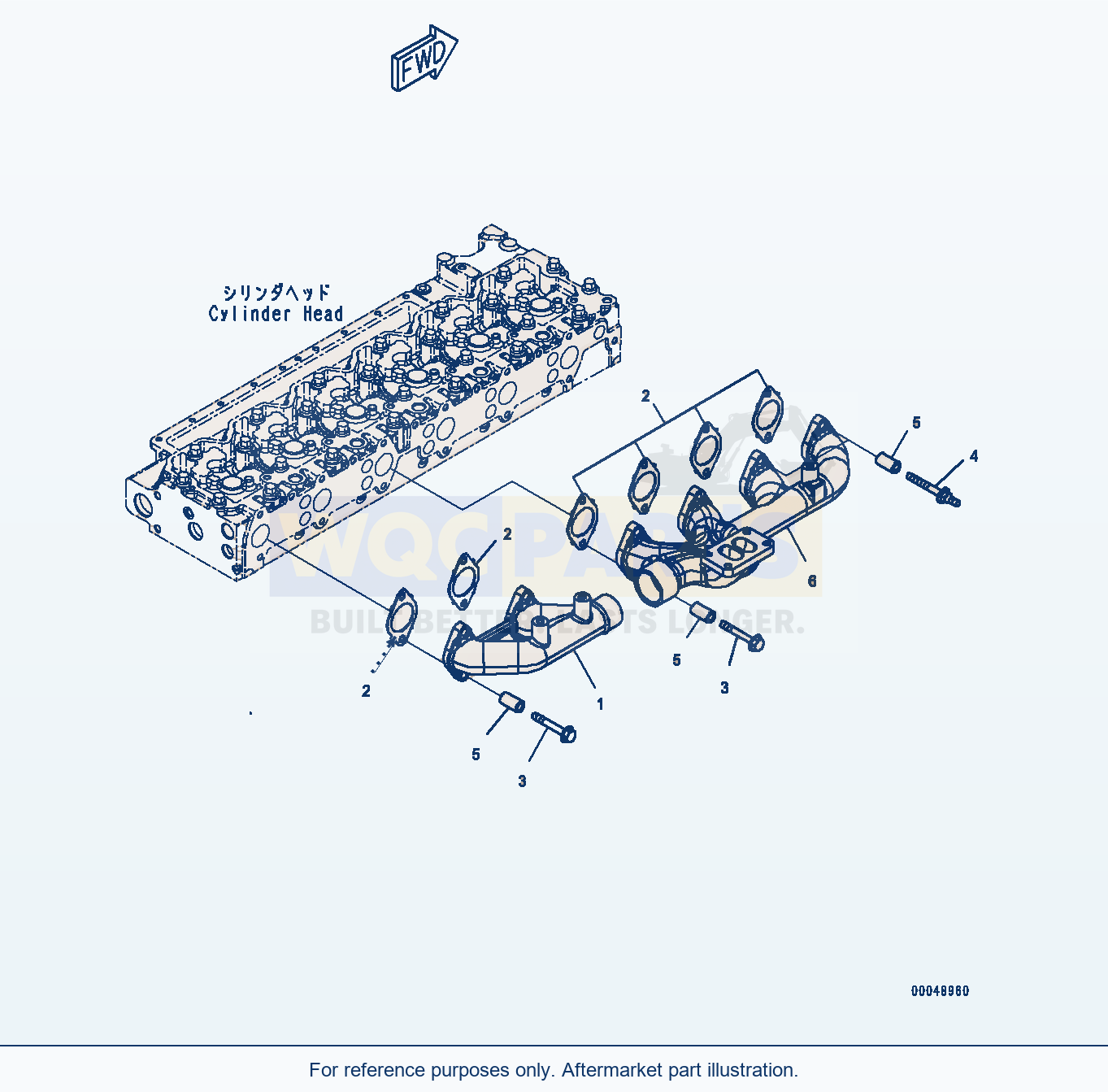 Komatsu PC350LC-8 Exhaust Manifold (#26852077-) (Atb30-002001) parts diagram