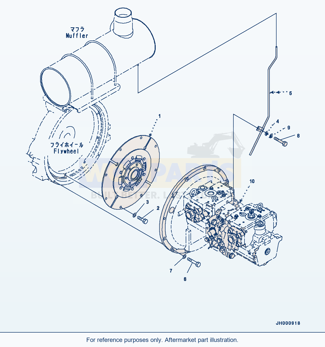 Komatsu PC350LC-8 Damper, (#60001-61304) parts diagram