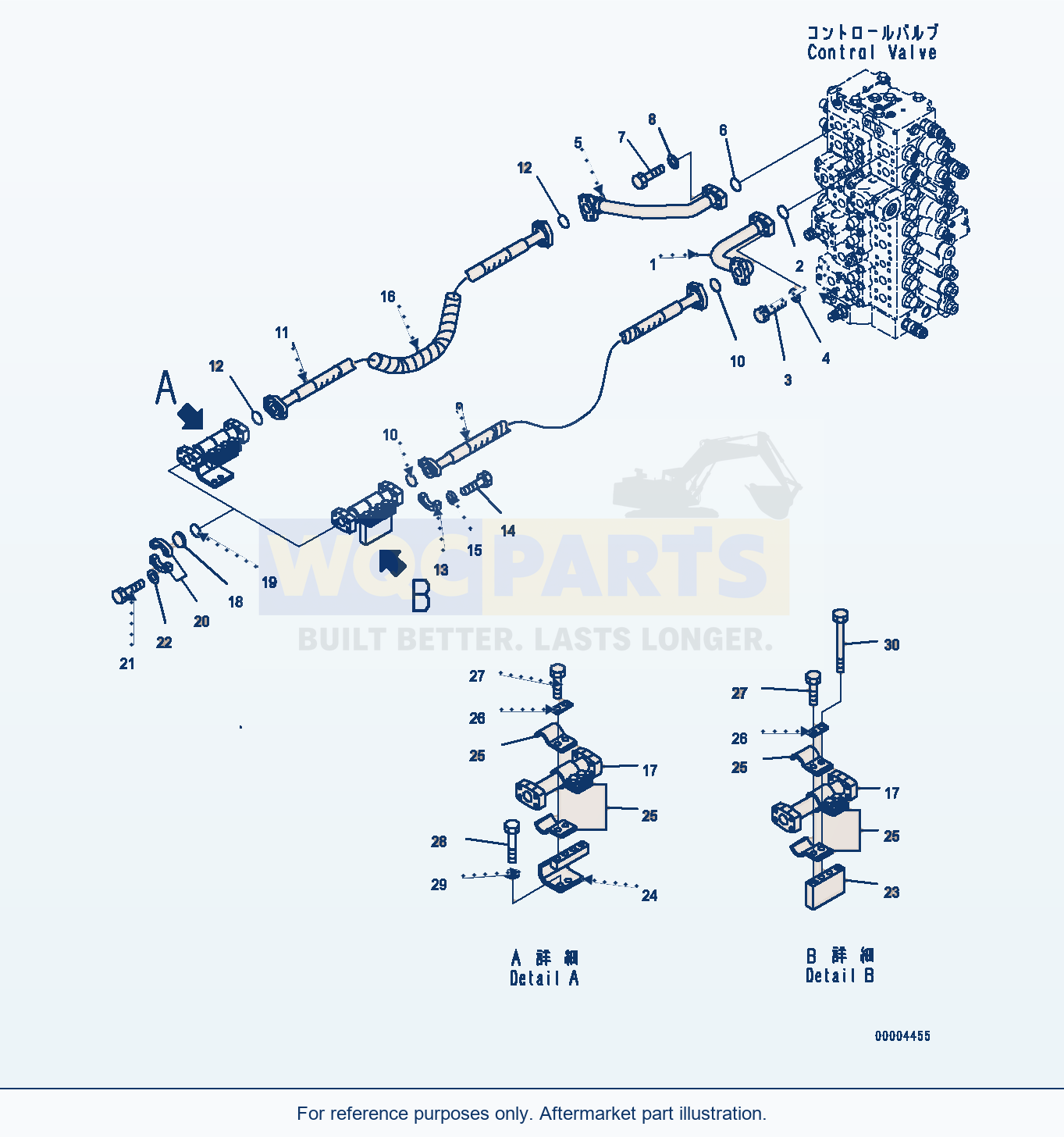 Komatsu PC350LC-8 2-Additional Actuator Piping (#60001-) parts diagram