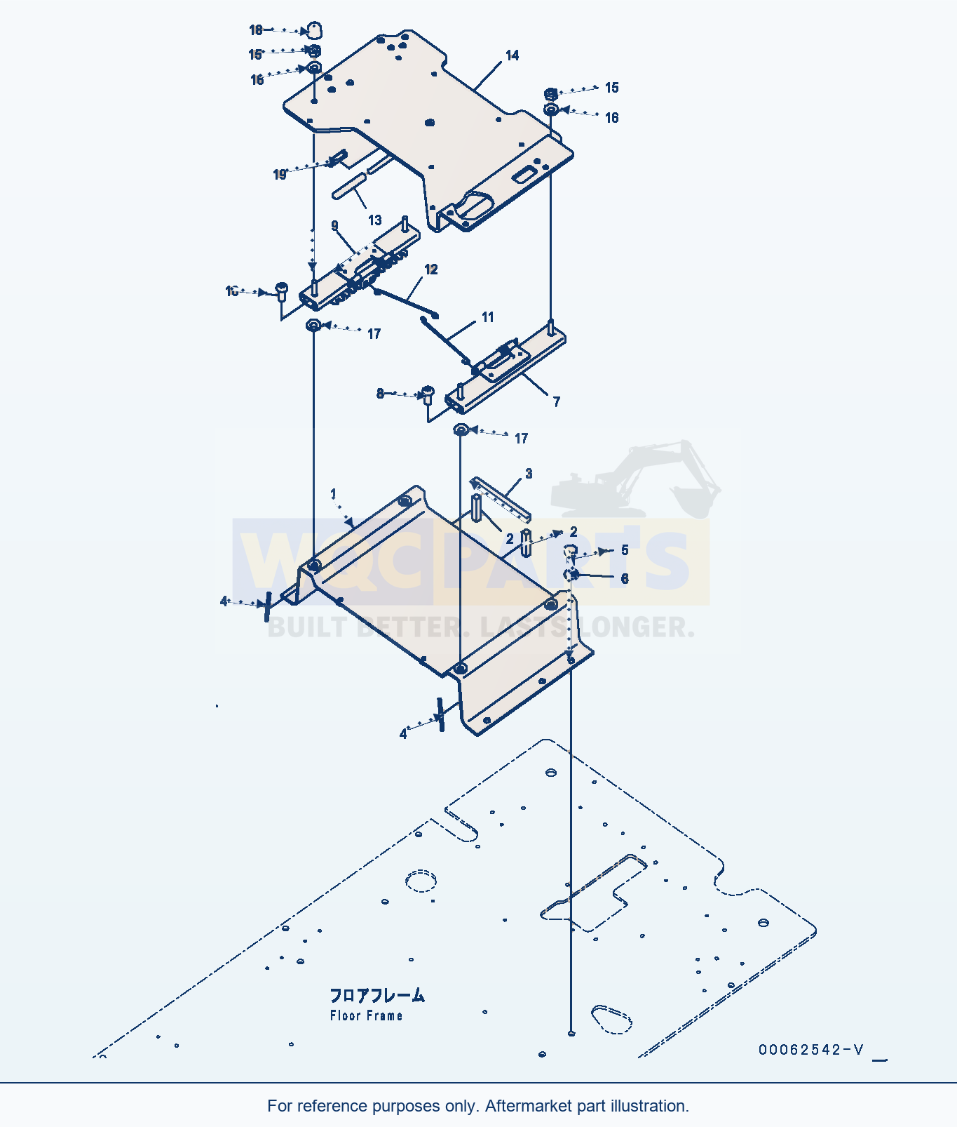 Komatsu PC350LC-8 Cab, For Eu — Cab, Floor, Base (#60001-) parts diagram