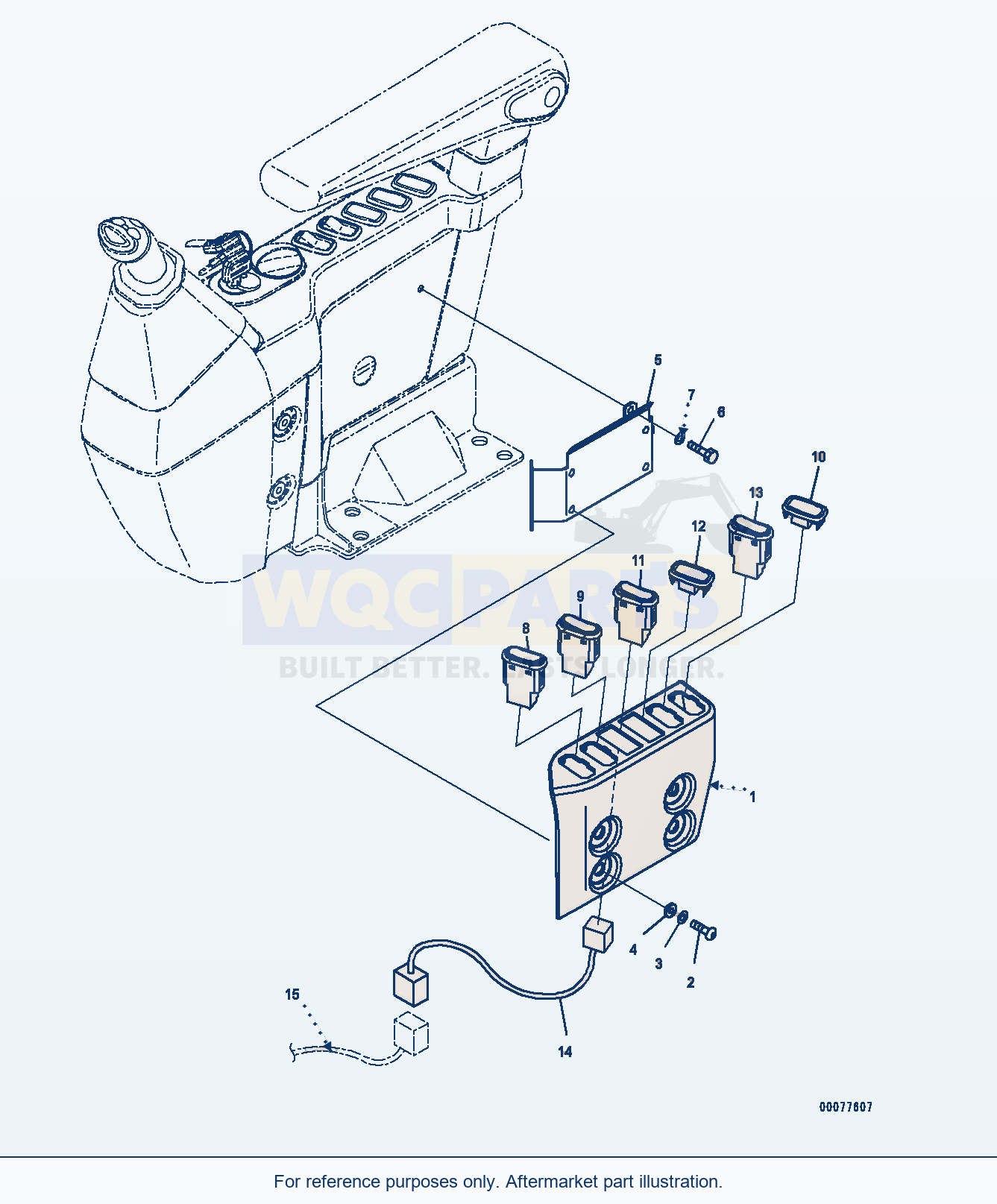 Komatsu PC350LC-8 Cab, For Eu — Cab, Floor, Switch (#60001-) parts diagram