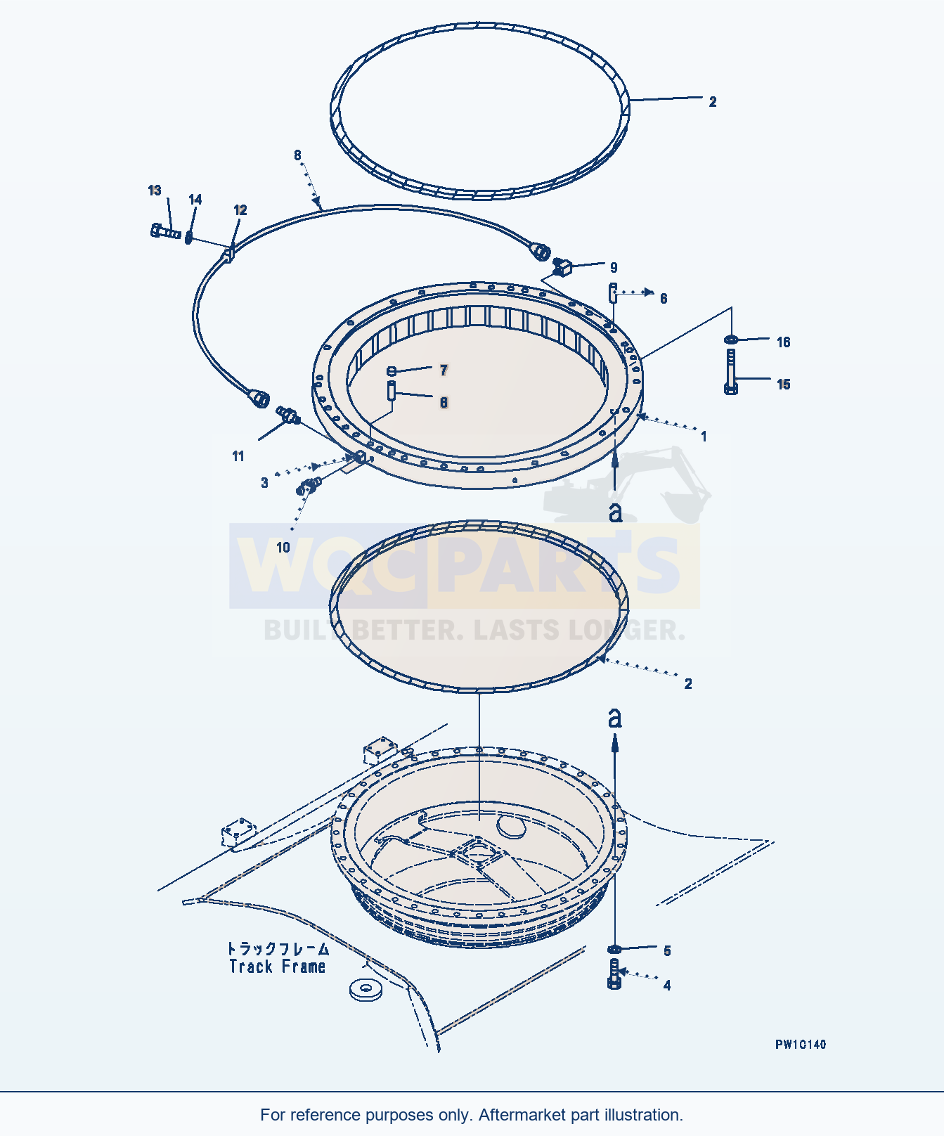 Komatsu PC350LC-8 Swing Circle (#60001-) parts diagram