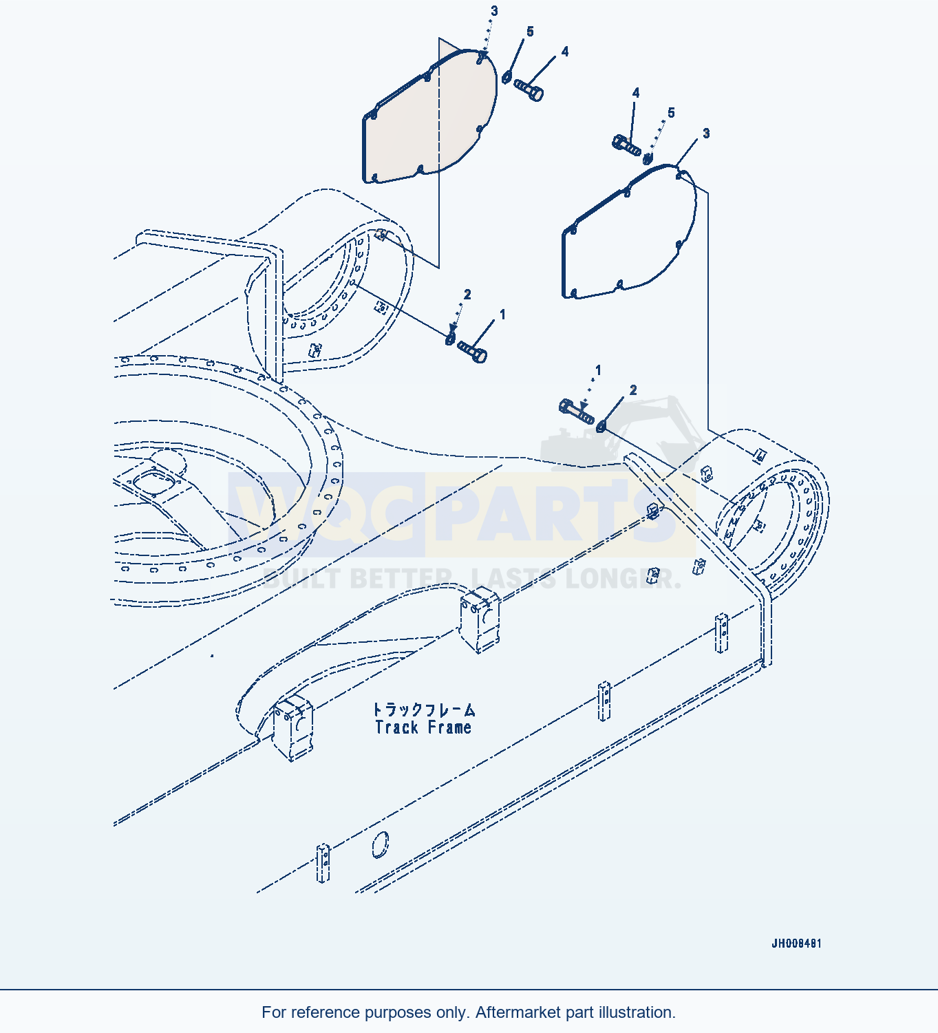Komatsu PC350LC-8 Travel Motor And Final Drive, Cover (#63595-) parts diagram