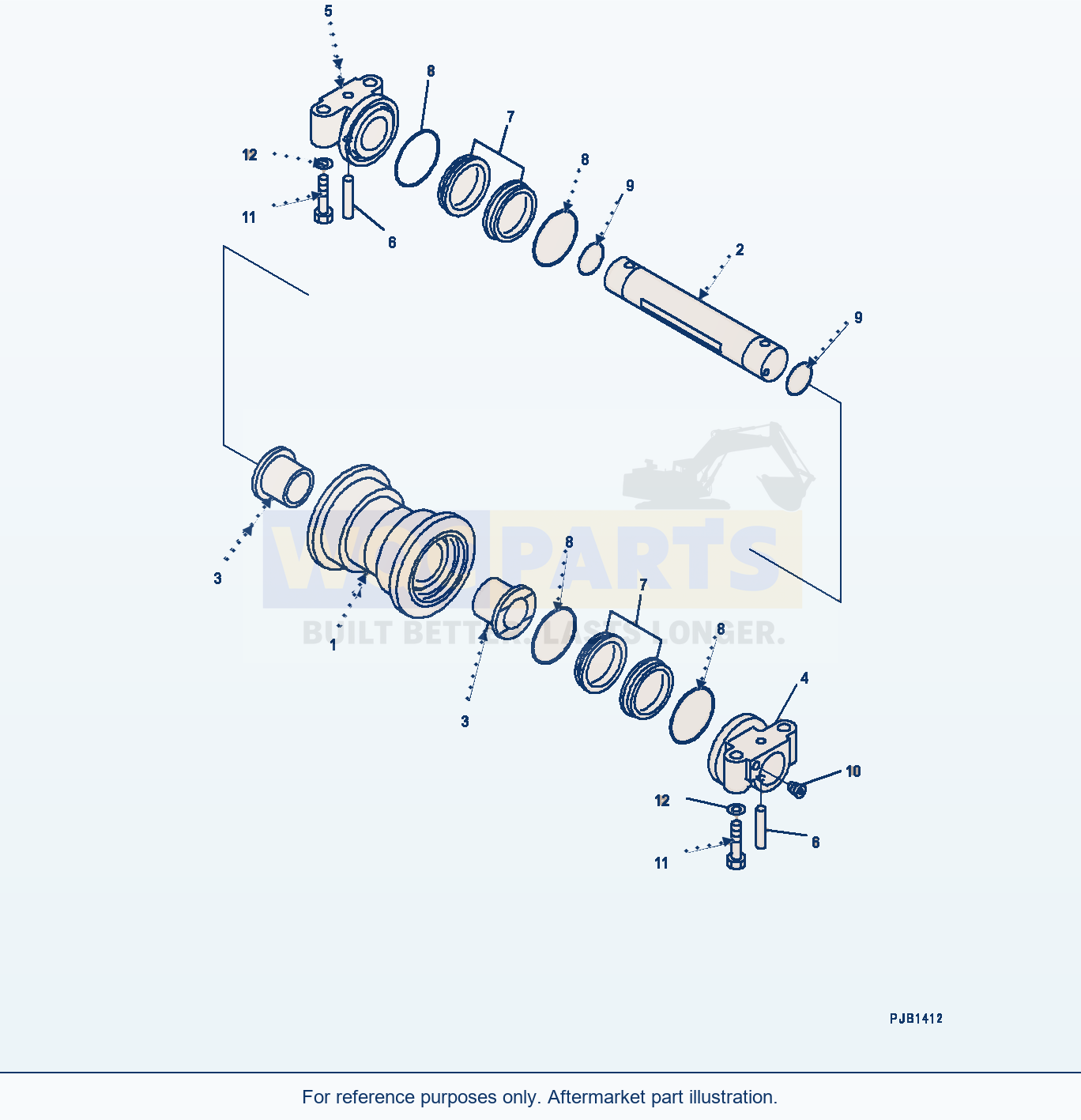 Komatsu PC350LC-8 Track Roller (#60001-) parts diagram