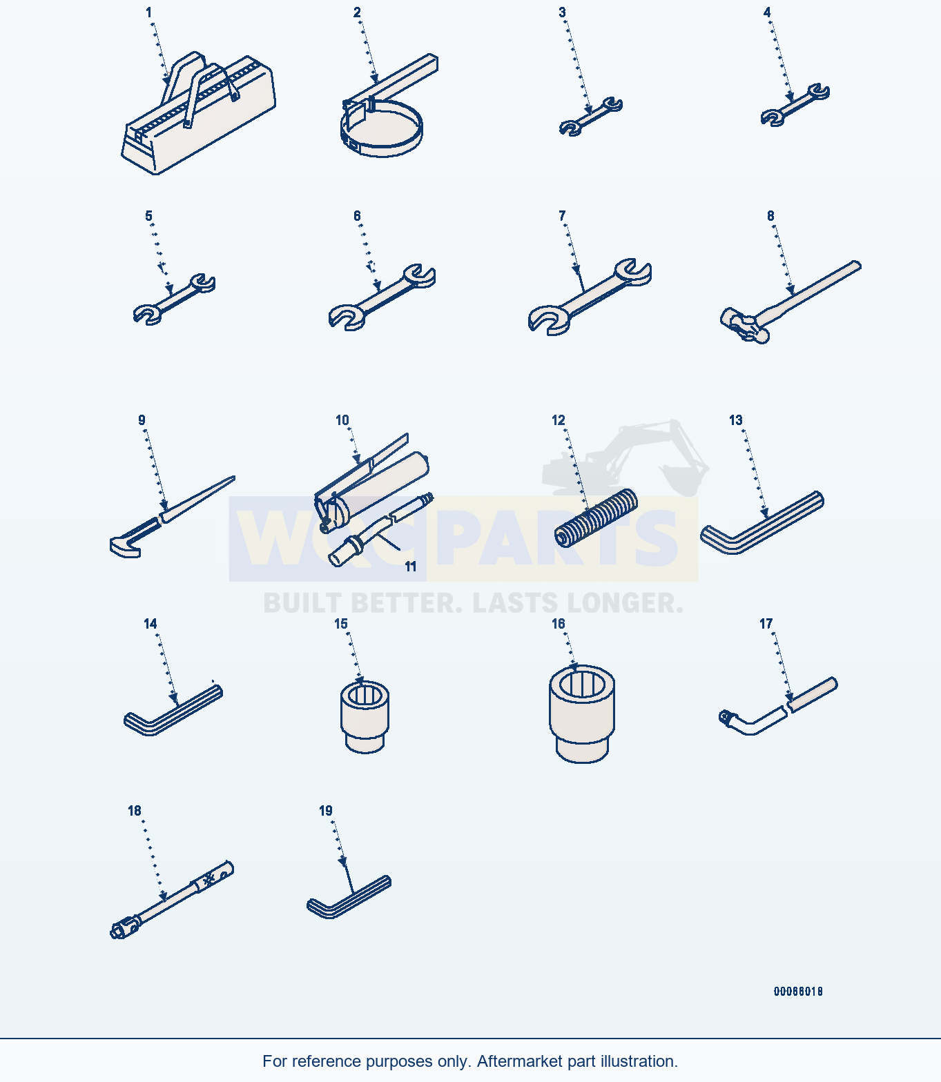 Komatsu PC400-8 General Tool Set (#70001-) parts diagram
