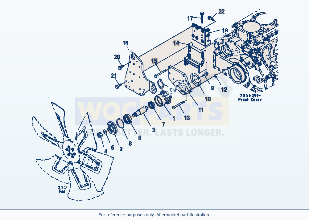 Komatsu PC400-8 Cooling Fan Drive (#660001-) parts diagram
