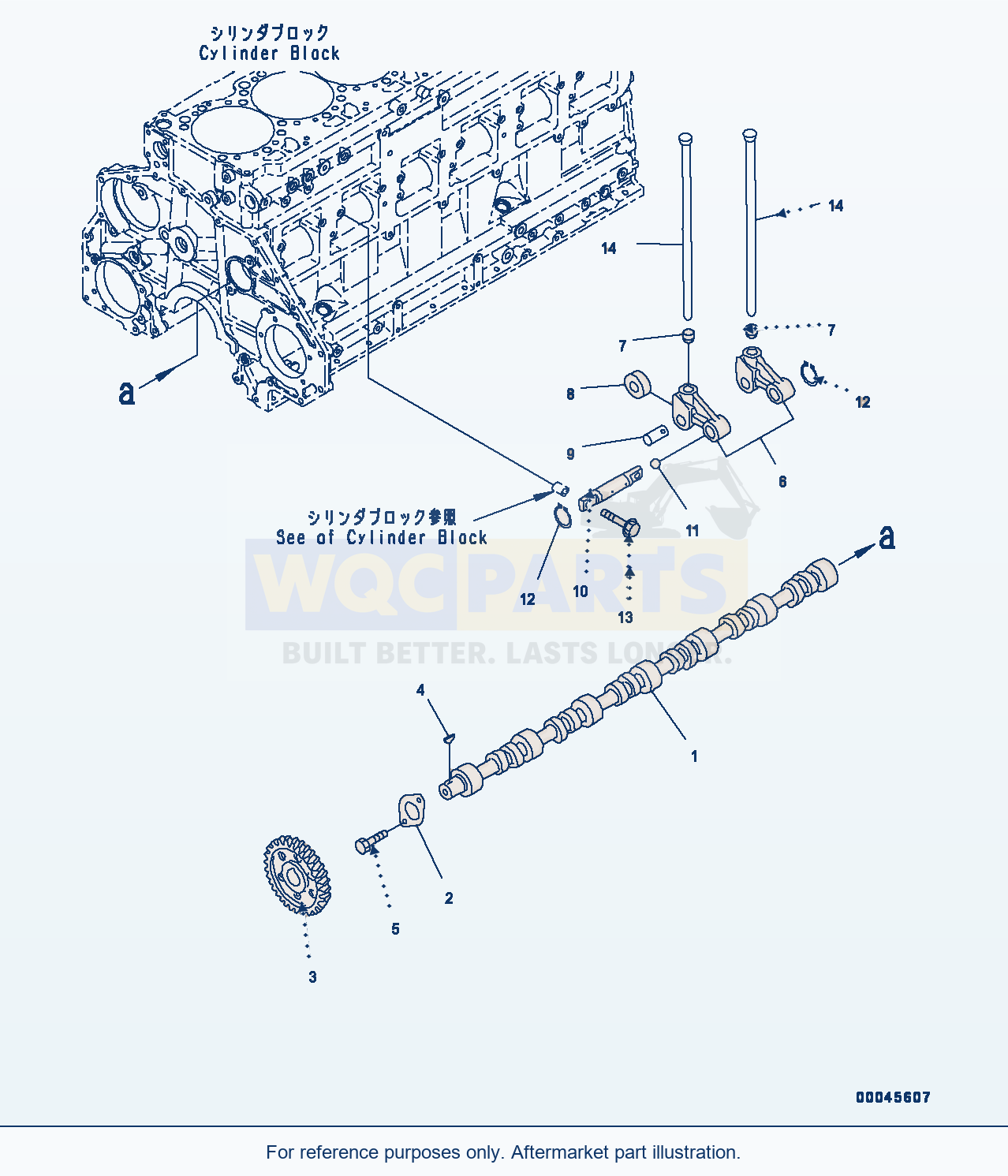 Komatsu PC400-8 Camshaft, Camshaft (#660001-) parts diagram