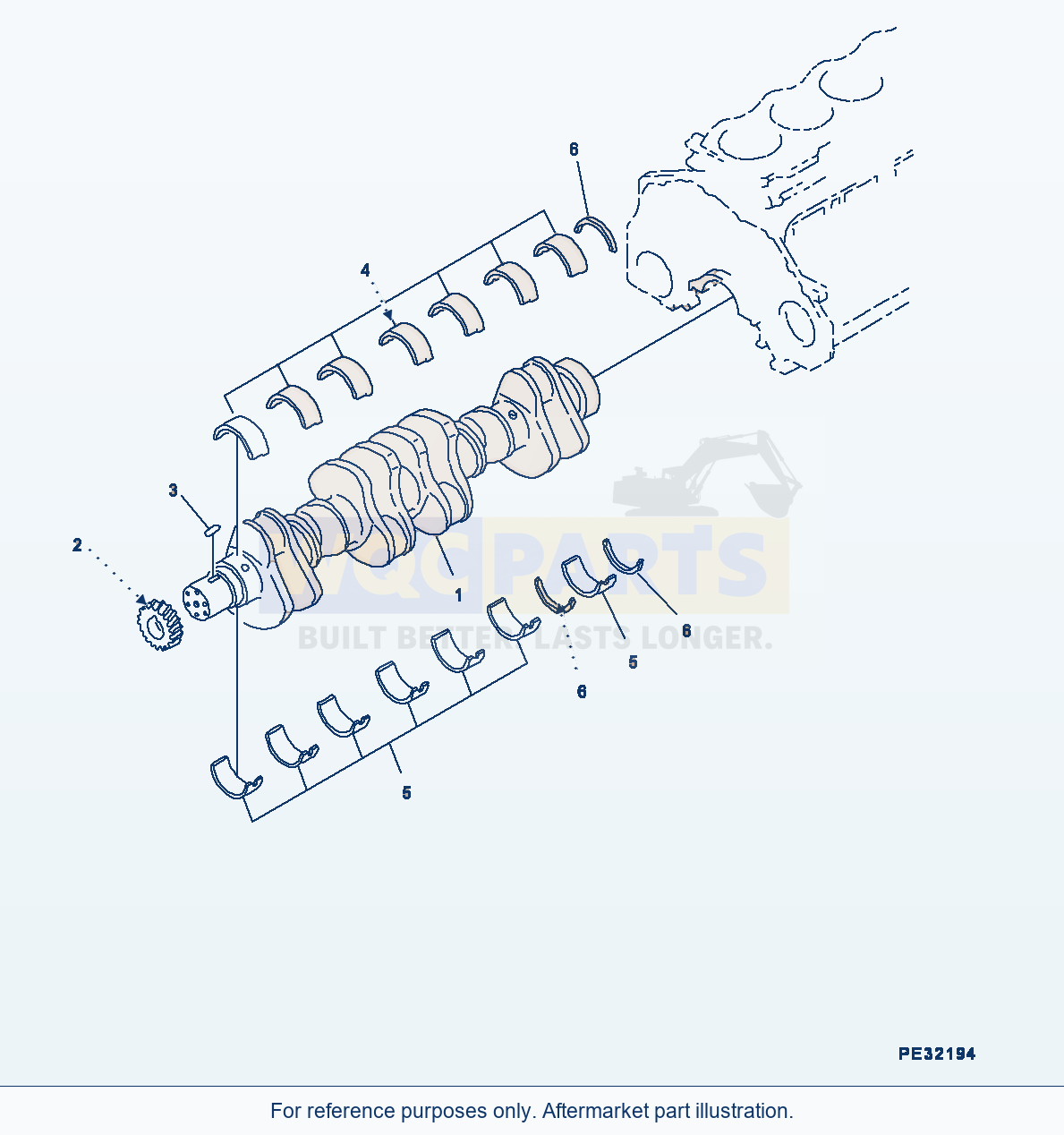 Komatsu PC400-8 Crankshaft (#660001-) parts diagram