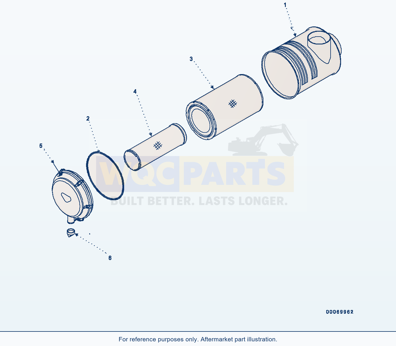 Komatsu PC400-8 Air Cleaner (#660001-) parts diagram