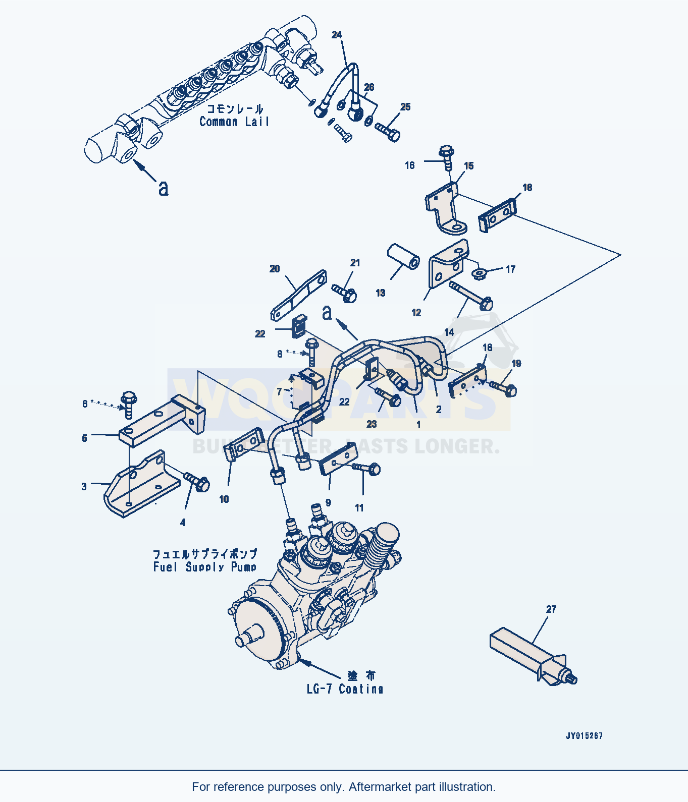 Komatsu PC400-8 Fuel Supply Pump, Piping (#660139-660199) parts diagram