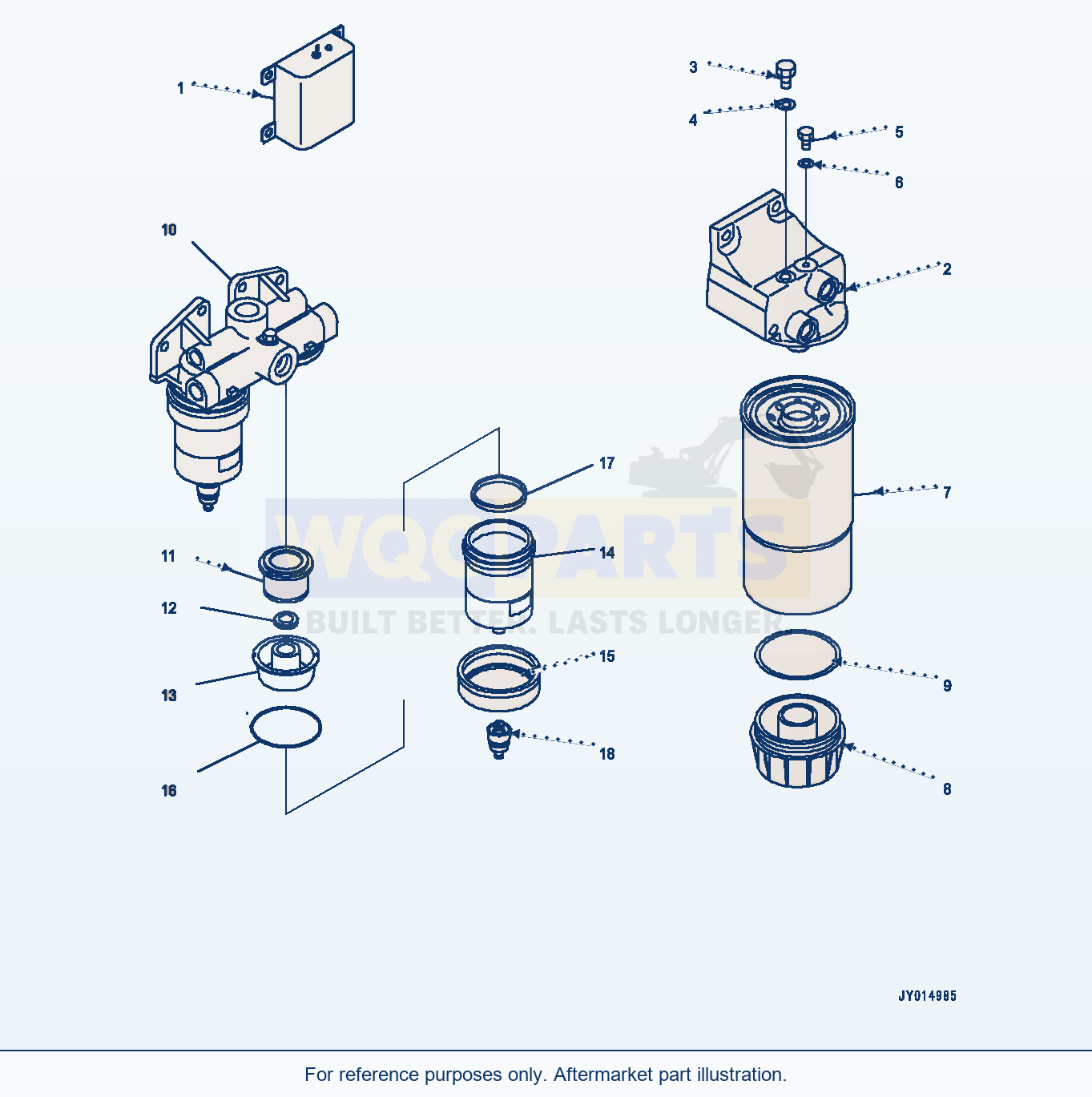Komatsu PC400-8 Prefilter (#660001-660138) parts diagram