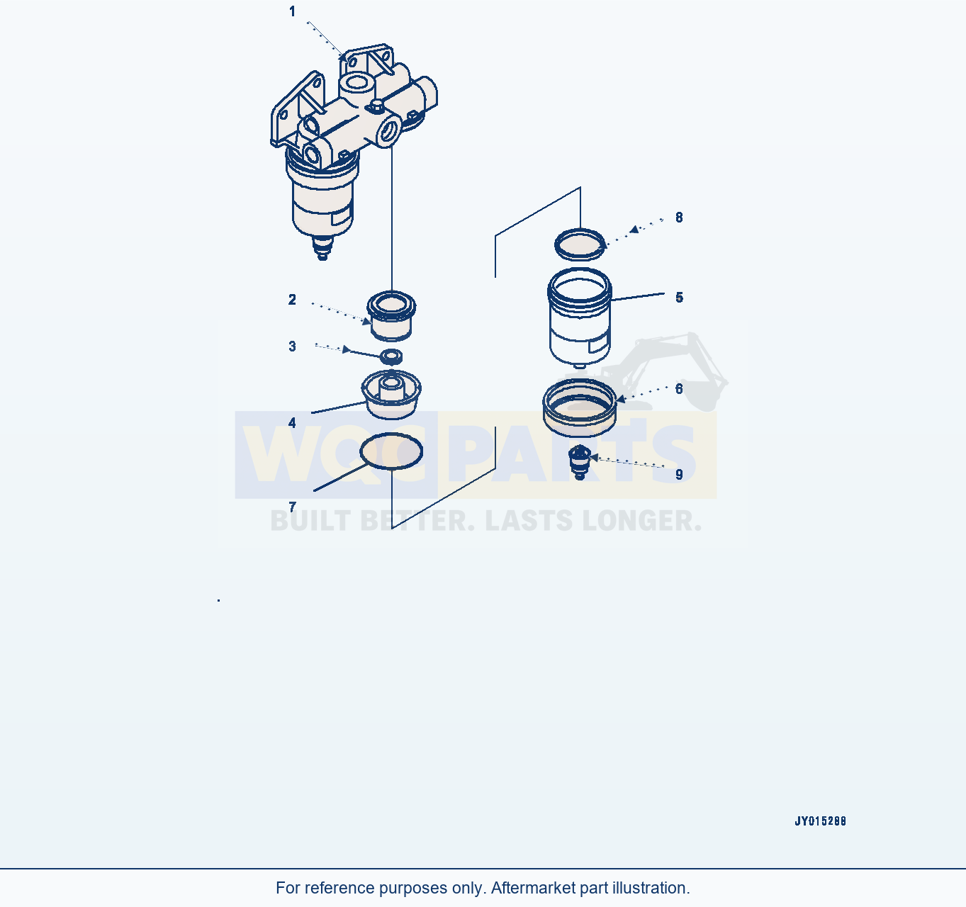 Komatsu PC400-8 Water Separator (#660139-) parts diagram