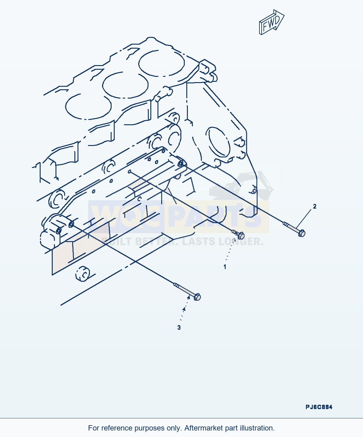 Komatsu PC400-8 Engine Oil Cooler Related Parts (#660001-) parts diagram