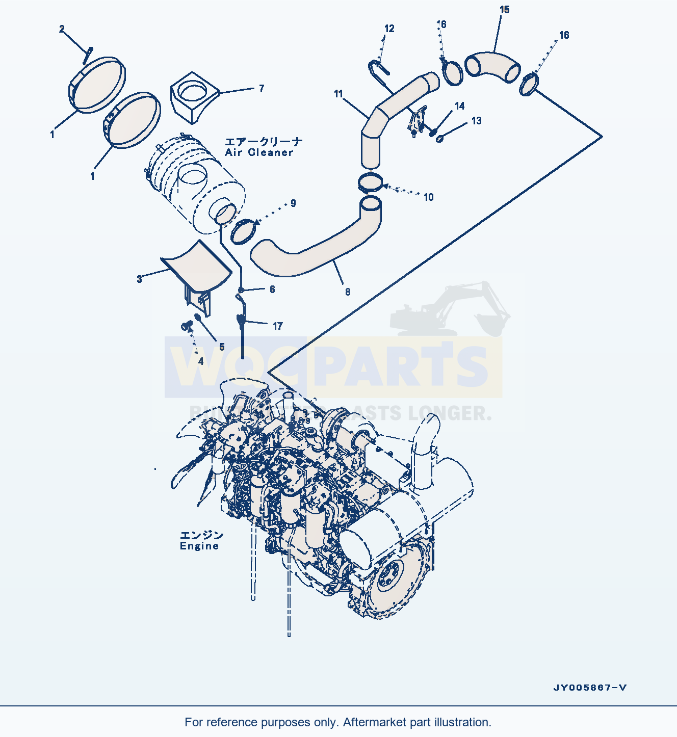 Komatsu PC400-8 Air Cleaner (#75001-) parts diagram