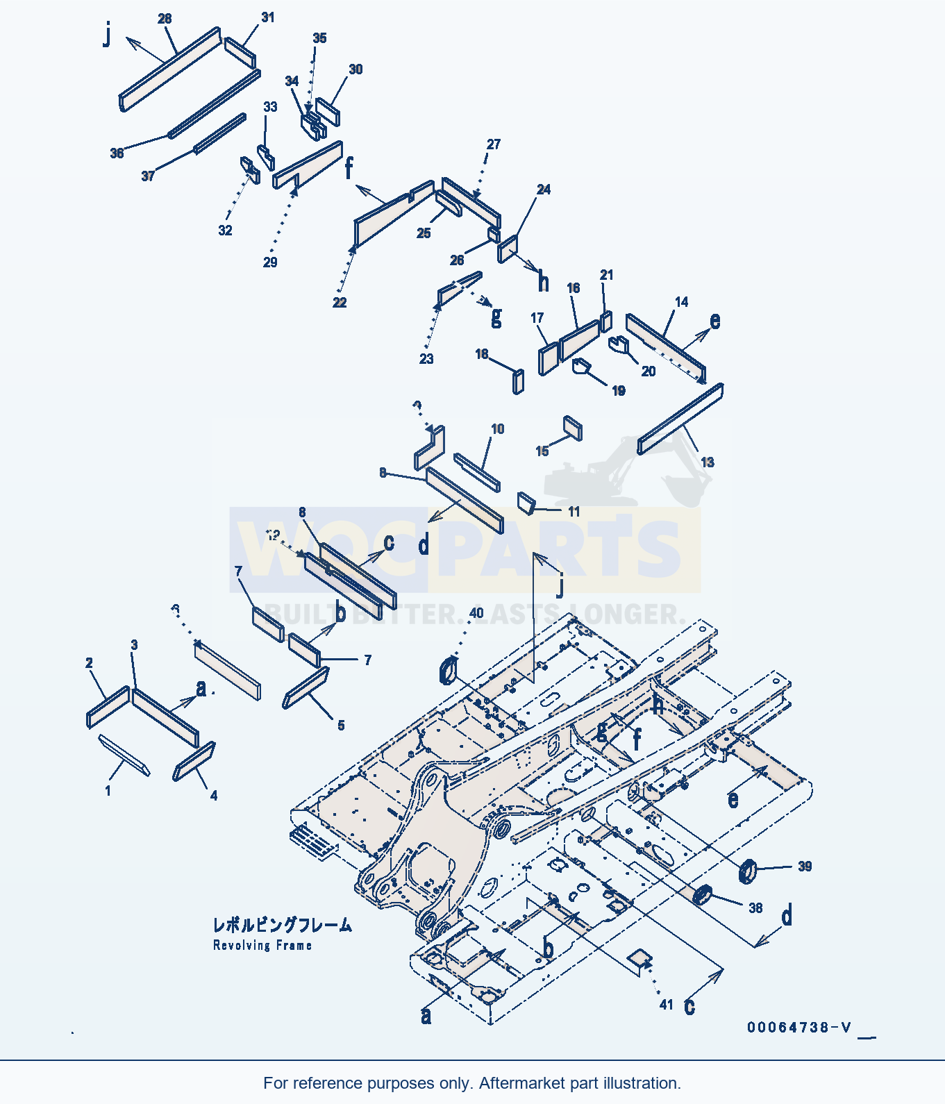 Komatsu PC400-8 Revolving Frame, (2/2) (#75001-) parts diagram