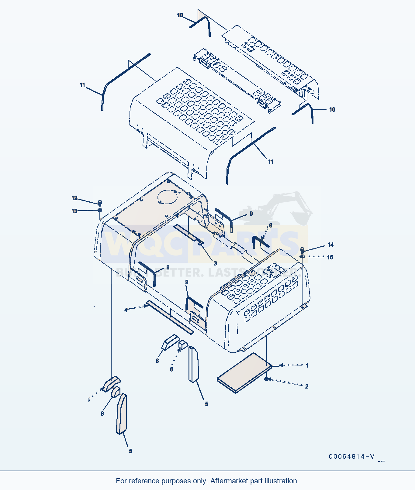 Komatsu PC400-8 Engine Hood, Sheet (#70001-) parts diagram