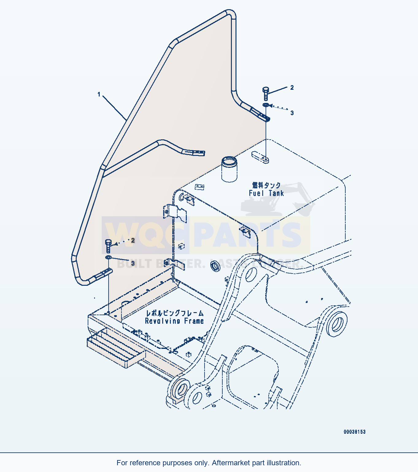Komatsu PC400-8 Handrail (#75001-) parts diagram