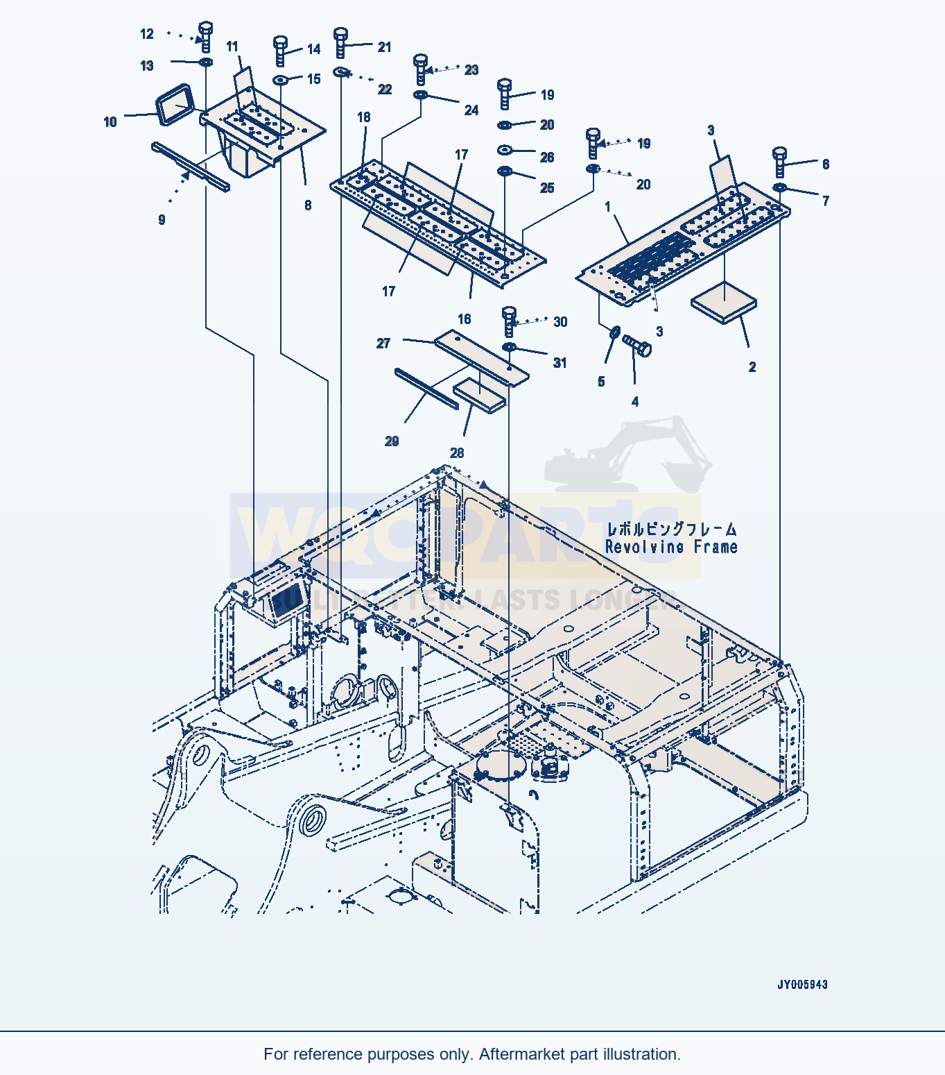 Komatsu PC400-8 Machine Cab Cover, (#70001-70315) parts diagram