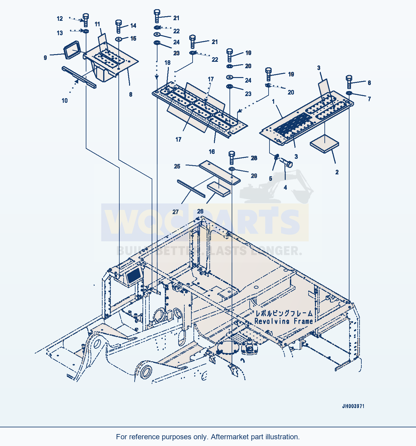 Komatsu PC400-8 Machine Cab Cover, (#70316-) parts diagram