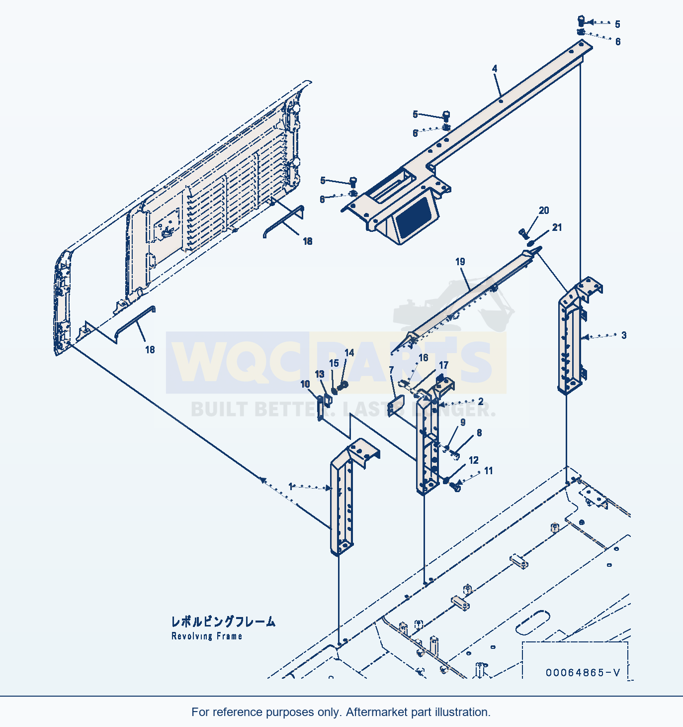 Komatsu PC400-8 Side Cover R.H., (1/3) (#75001-) parts diagram