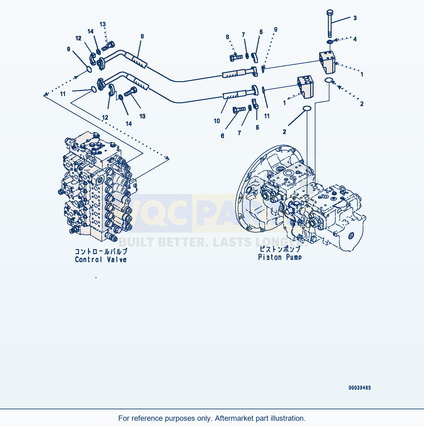 Komatsu PC400-8 Delivery Piping (#70001-) parts diagram