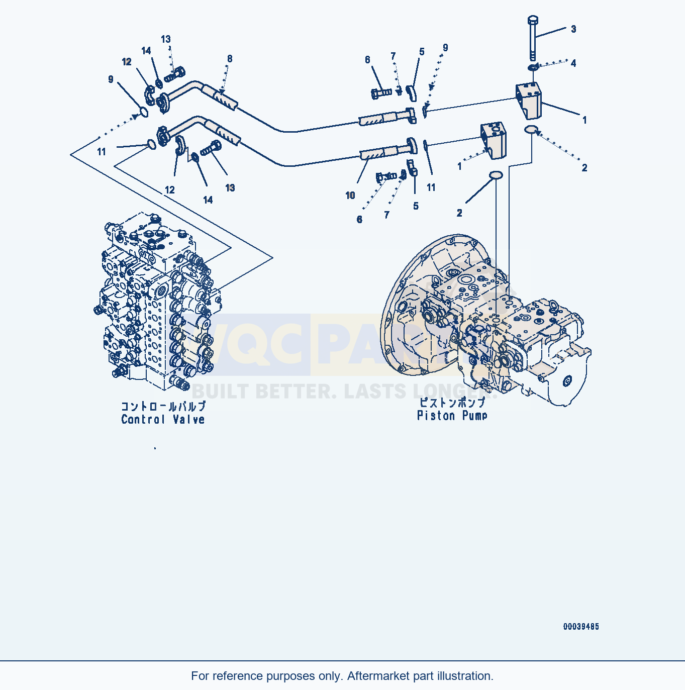 Komatsu PC400-8 Delivery Piping (#75001-) parts diagram