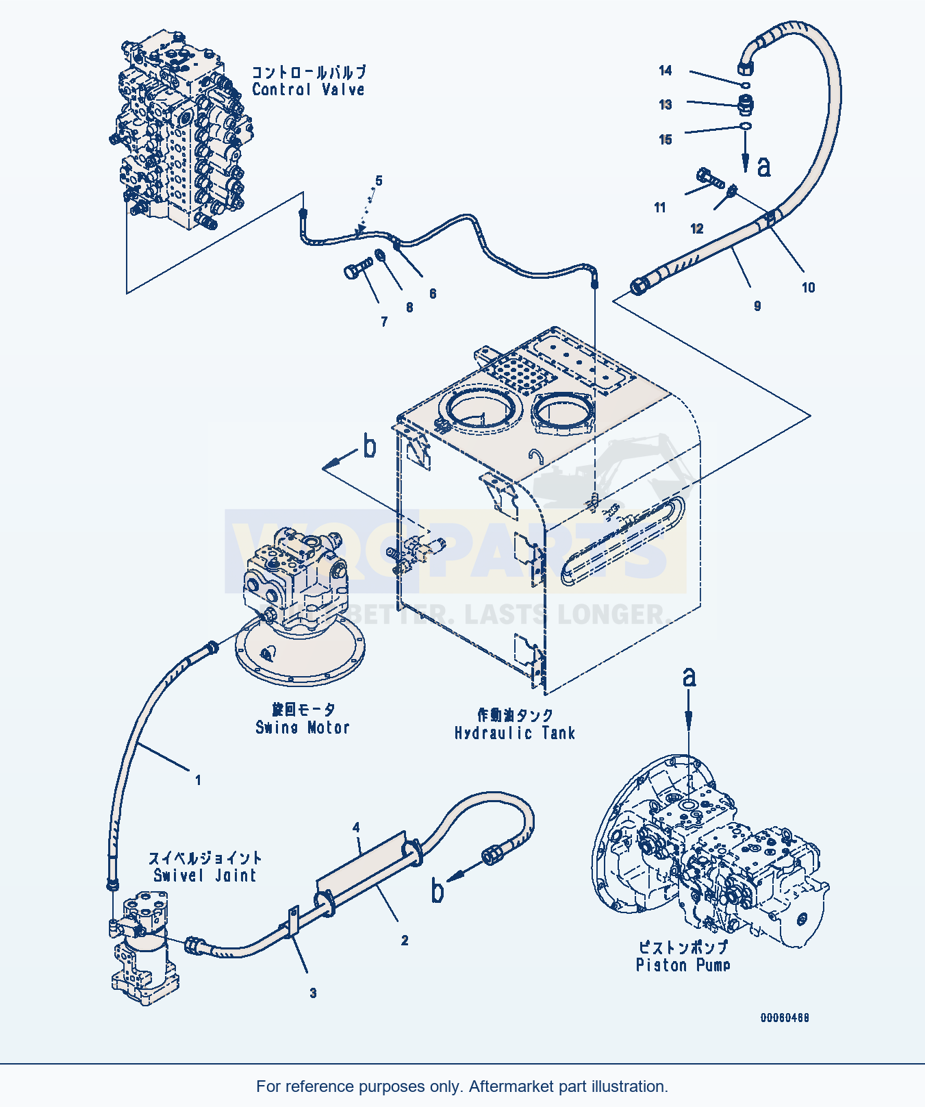 Komatsu PC400-8 Drain Piping (#75001-) parts diagram