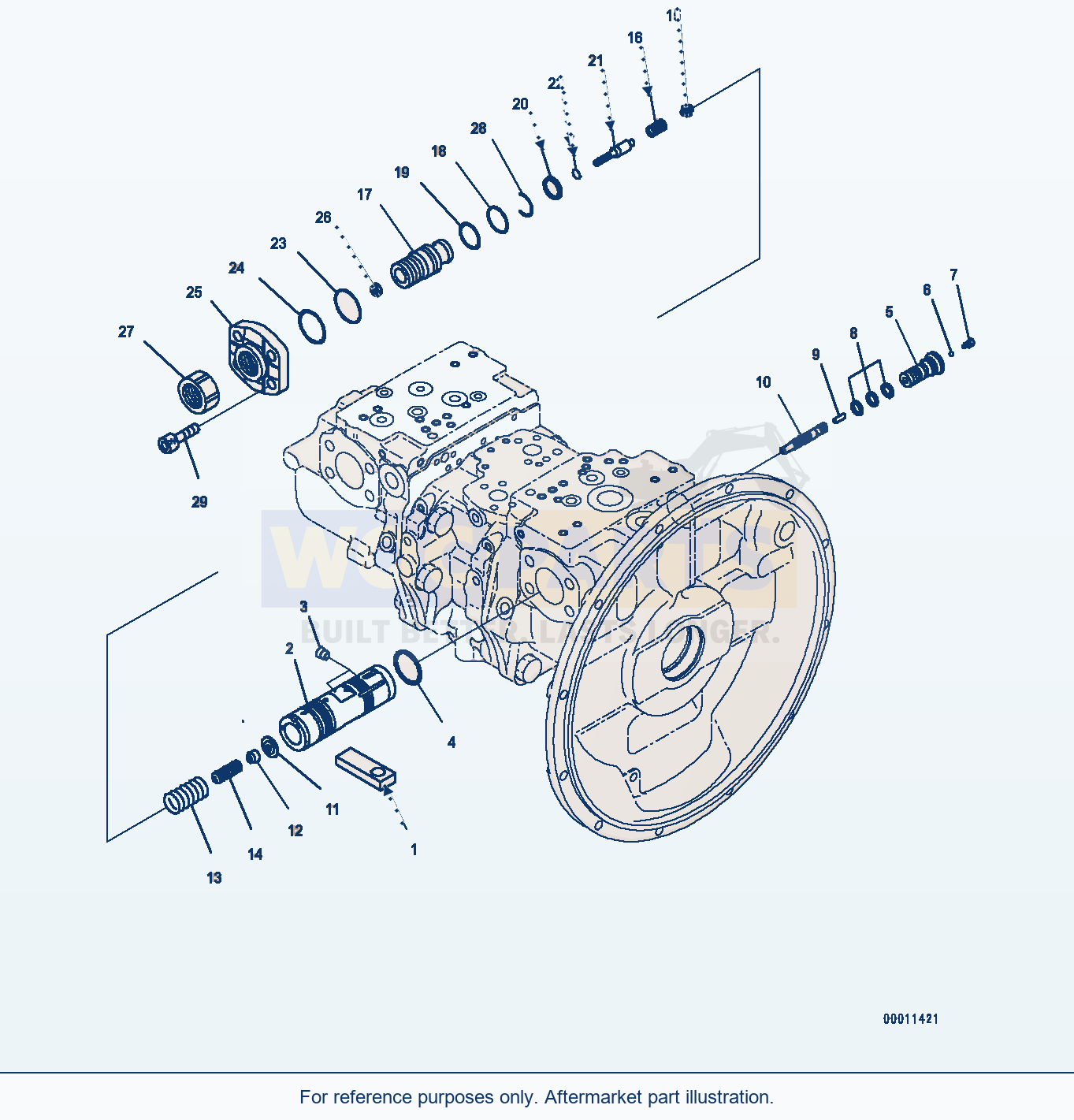 Komatsu PC400-8 Piston Pump, Inner Parts (4/12) (#70199-) parts diagram