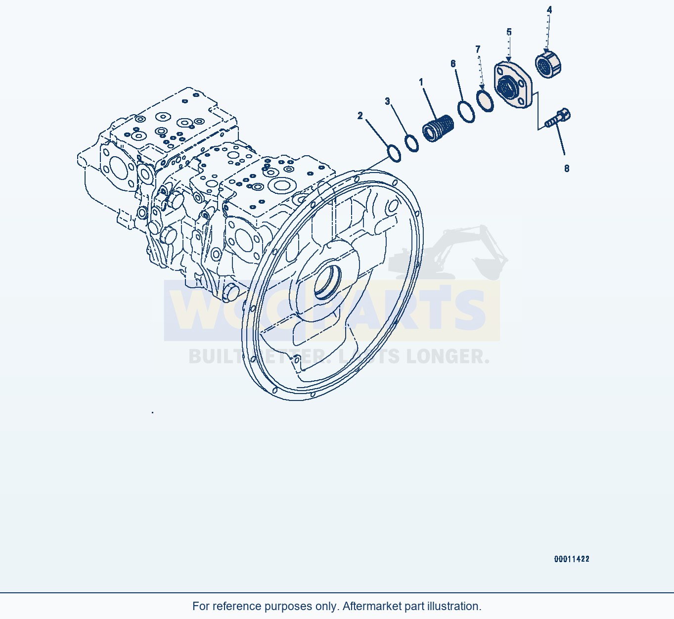 Komatsu PC400-8 Piston Pump, Inner Parts (5/11) (#70001-70002) parts diagram