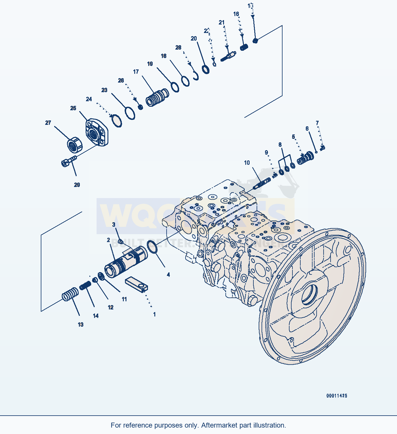 Komatsu PC400-8 Piston Pump, Inner Parts (8/11) (#75001-75048) parts diagram