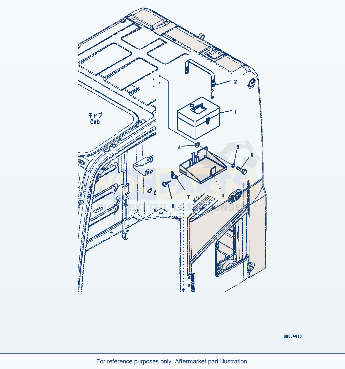 Komatsu PC400-8 First Aid Box (#70001-) parts diagram