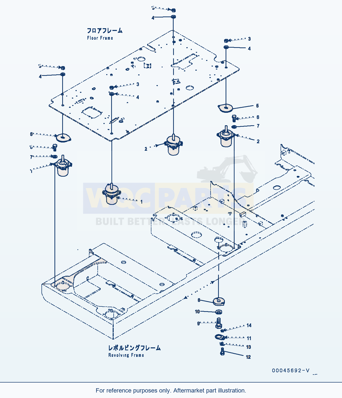 Komatsu PC400-8 Floor Mounting (#75001-75100) parts diagram