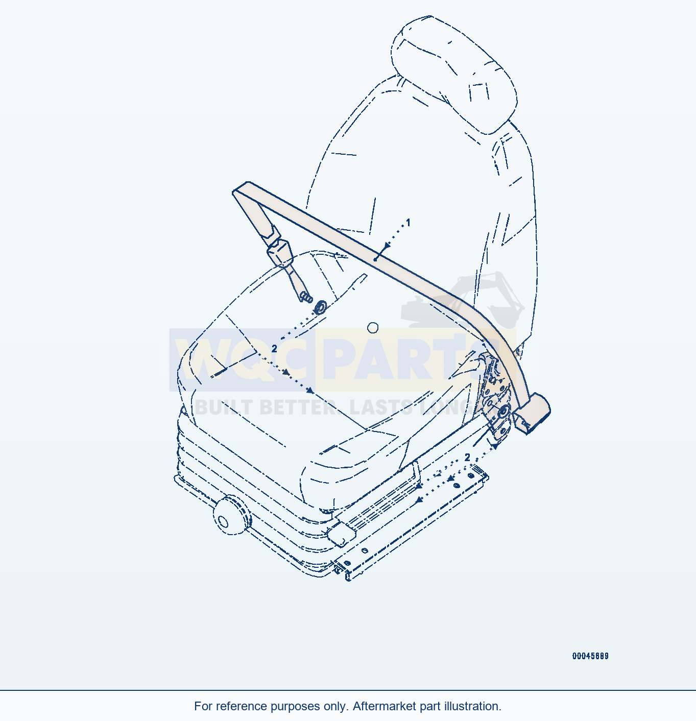 Komatsu PC400-8 Seat Belt, 50mm Width — Seat Belt (#70001-) parts diagram