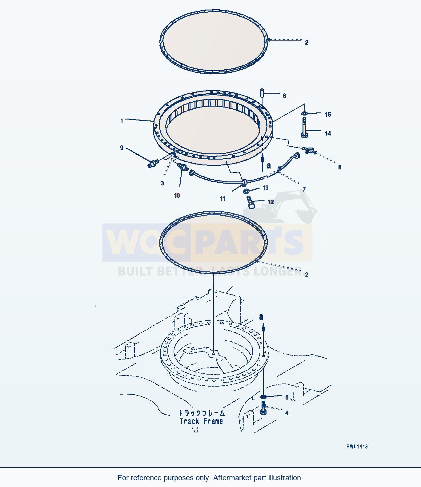 Komatsu PC400-8 Swing Circle (#70001-) parts diagram