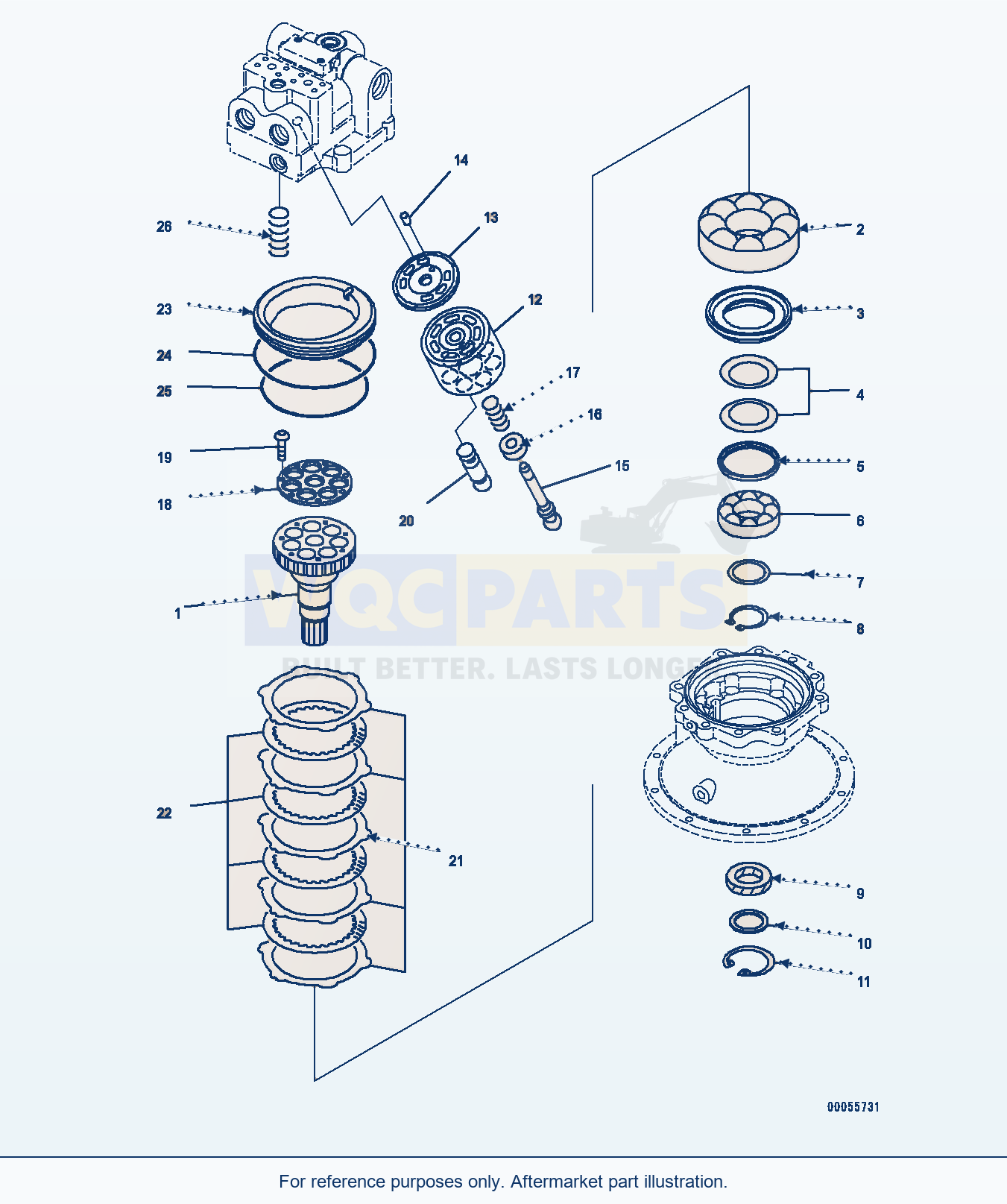 Komatsu PC400-8 Swing Machinery And Motor, (2/4) (#75001-75100) parts diagram