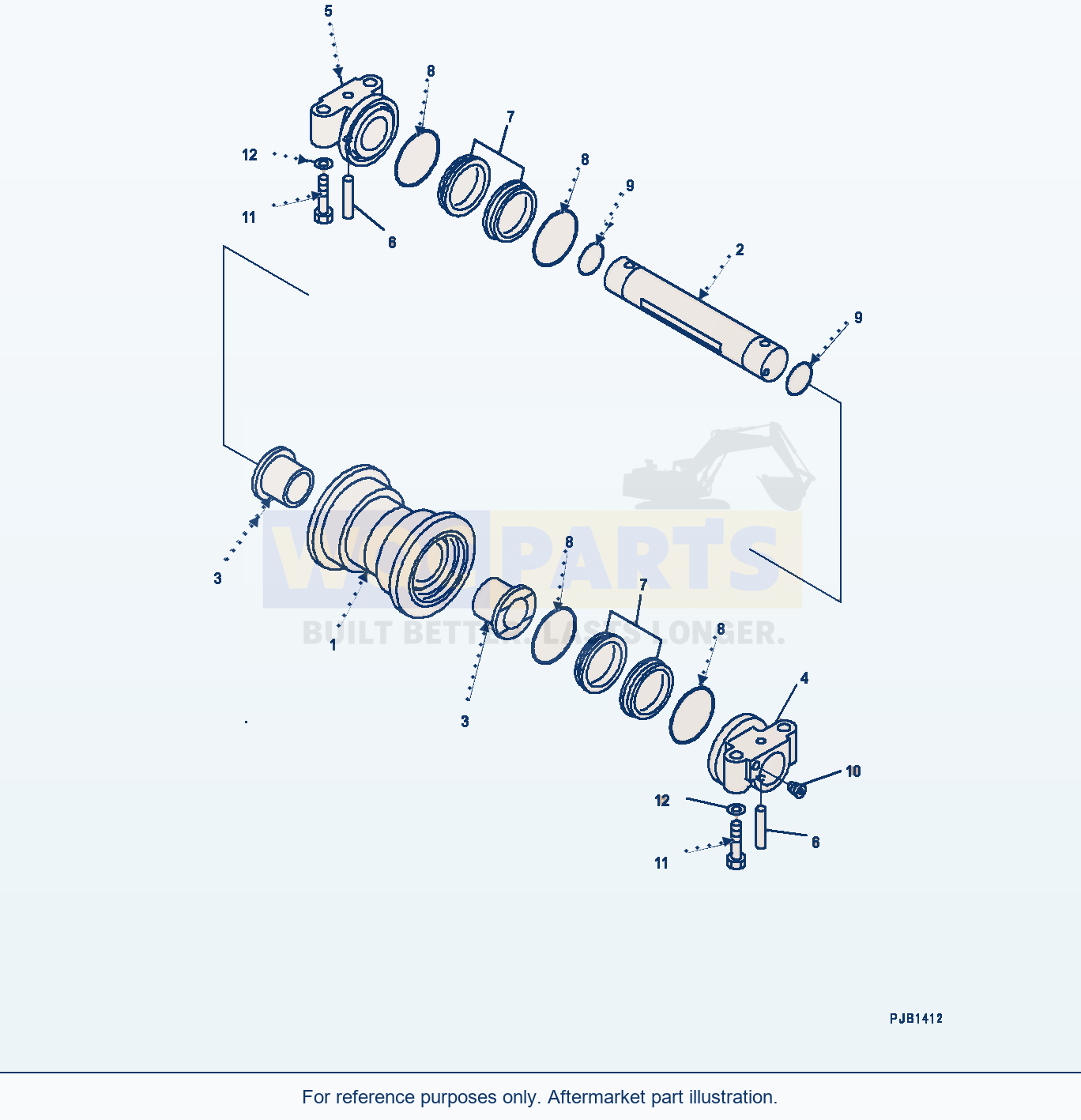 Komatsu PC400-8 Track Roller (#75166-) parts diagram