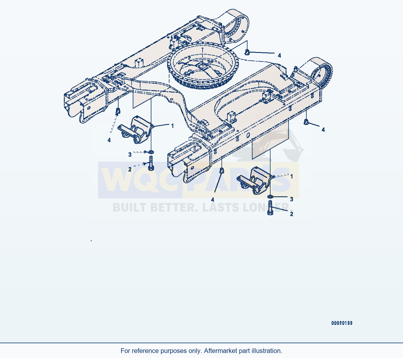Komatsu PC400-8 Track Roller Guard (#70001-) parts diagram