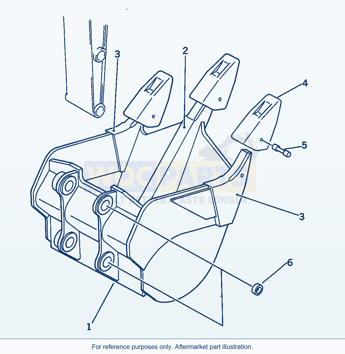 Komatsu PC400-8 Ripper Bucket, Bucket (#70001-) parts diagram