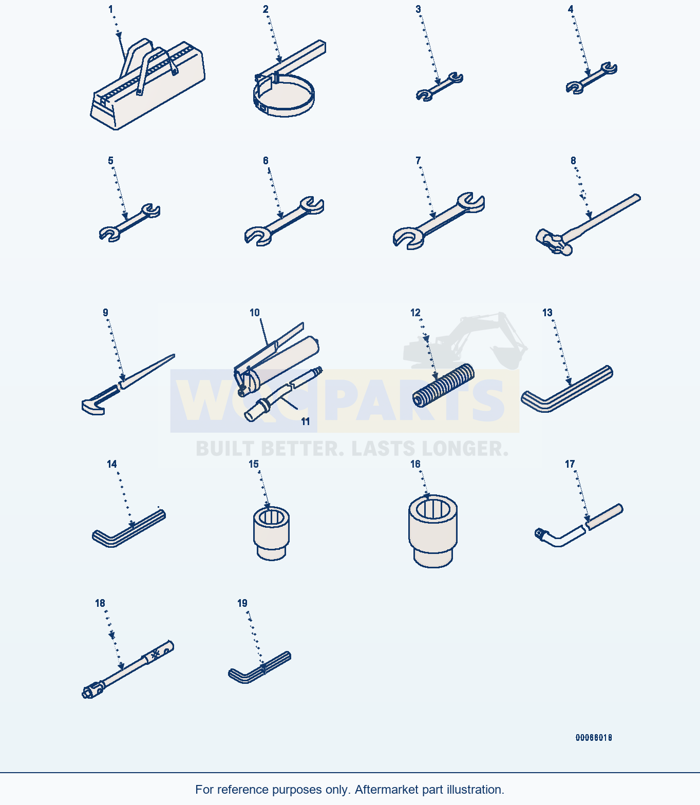 Komatsu PC400LC-8 General Tool Set (#75001-) parts diagram
