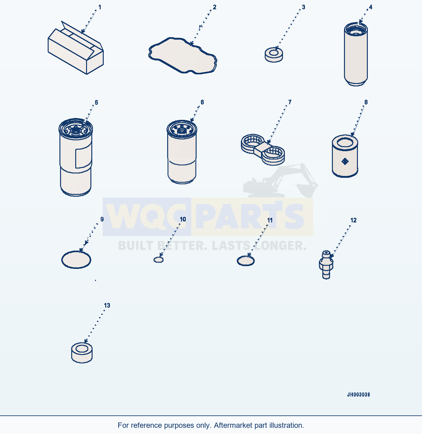 Komatsu PC400LC-8 Spare Parts, (#70195-70351) parts diagram